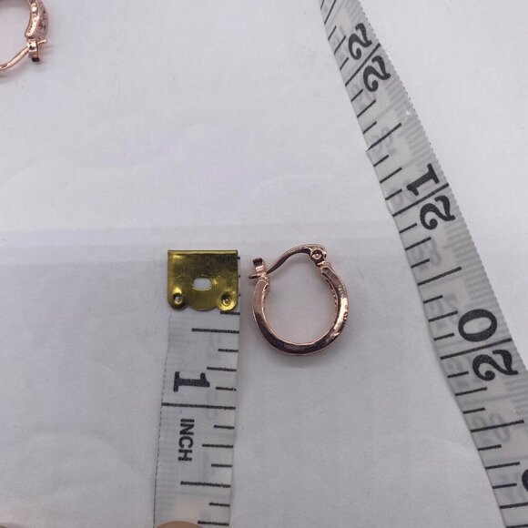 Women's Hoop Earrings Gold Platinum Filled Rose Gold & Sliver‎ Tone - Picture 10 of 13